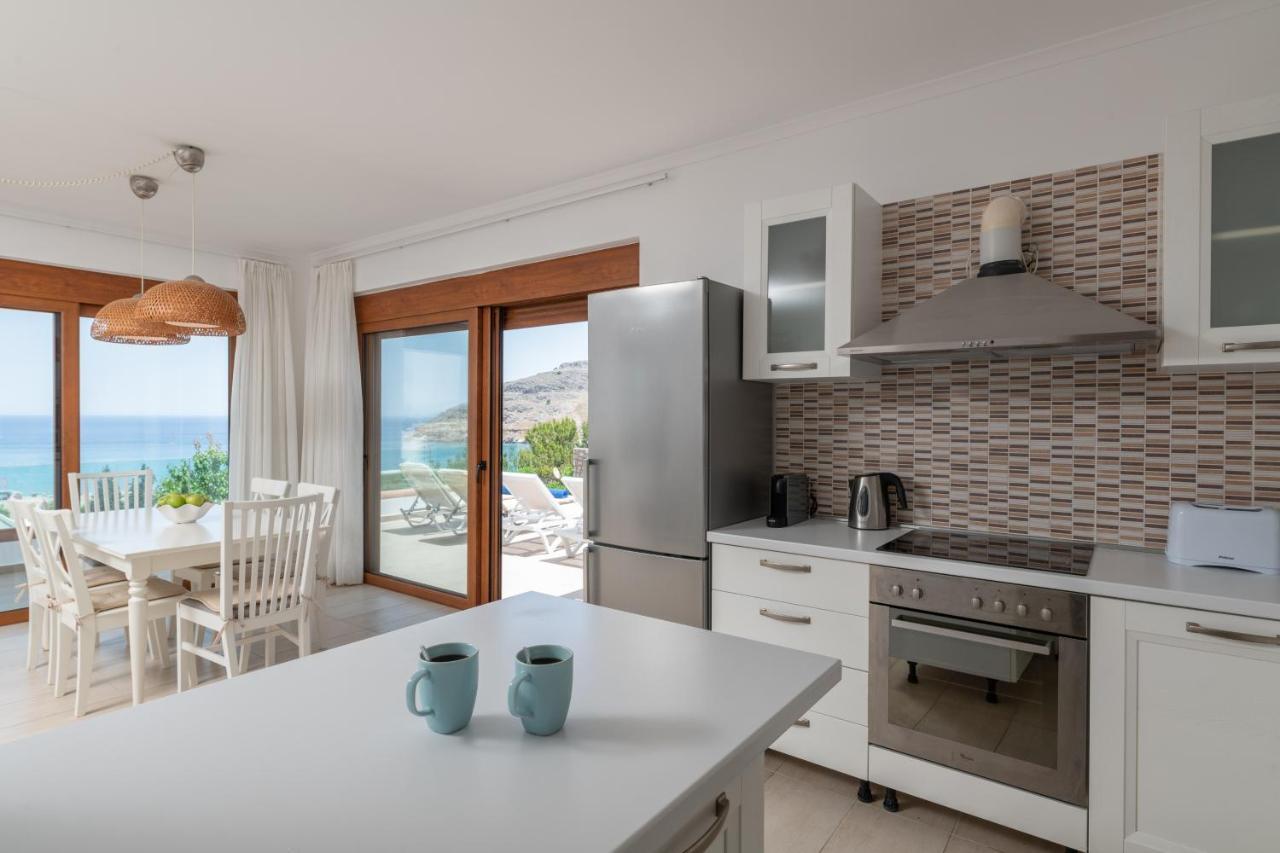 Villa Milena With Private Pool, Vlicha Beach Lindos Экстерьер фото